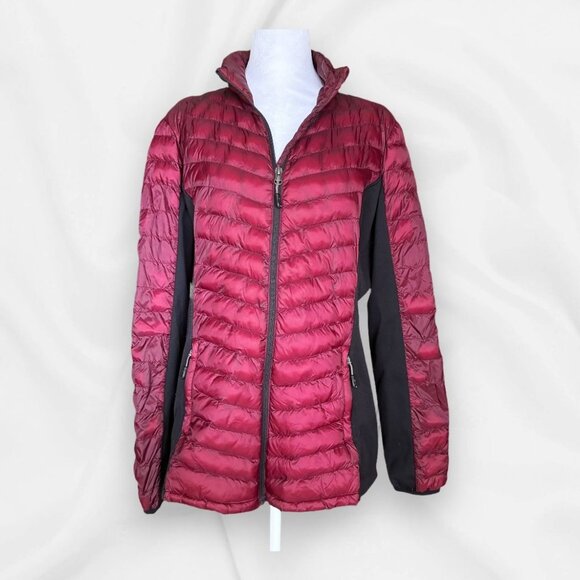 32 Degrees Jackets & Blazers - 32 Degrees Heat Burgundy Puffer Jacket Full-Zip Closure Size Large - Athleisure